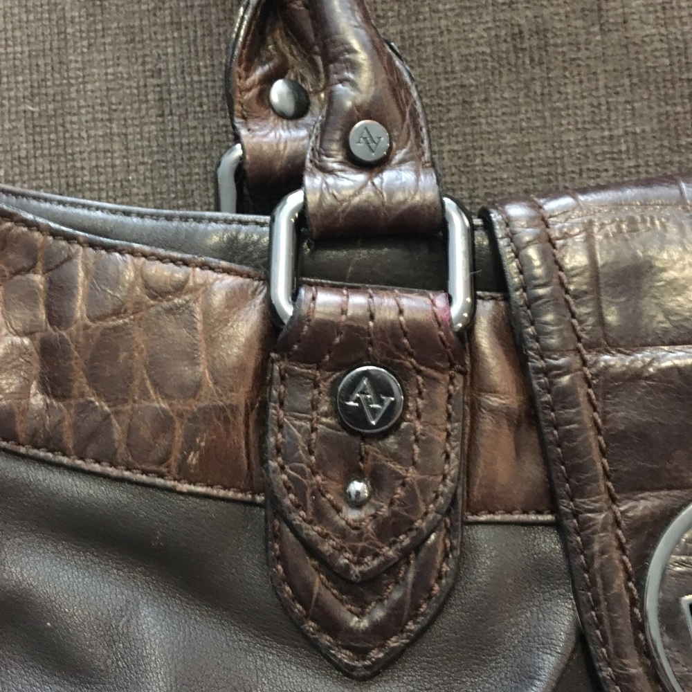 Adrienne Vittadini Brown Leather Bag
